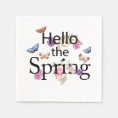 Hello The Spring Blume Serviette (Vorderseite)