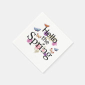 Hello The Spring Blume Serviette (Ecke)