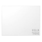 Hello There Minimalistische Kontur Letters Notizblock (Vorderseite)