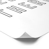 Hello There Minimalistische Kontur Letters Poster (Ecke)