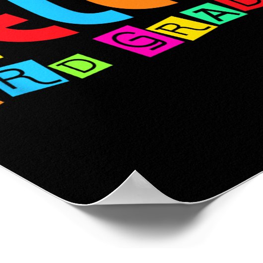 Hello Third 3rd Grade Back To School For Student B Poster (Ecke)