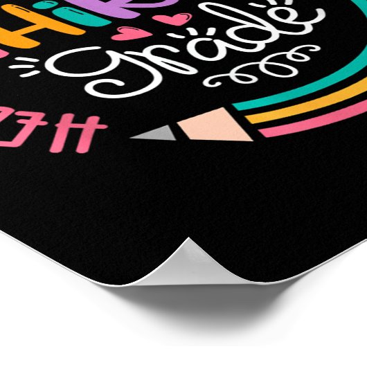 Hello Third Grade 3rd Grade Back To School Kids Te Poster (Ecke)