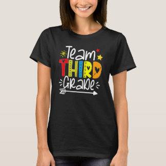 Hello Third Grade  Back To School 3rd Teacher Stud T-Shirt