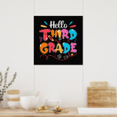 Hello Third Grade Doodle Poster (Küche)