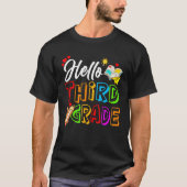 Hello Third Grade  Fun 3rd Grade Back To School T-Shirt (Vorderseite)