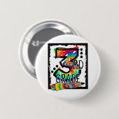 Hello Third Grade Gefärbte Krawatte Back T Button (Vorne & Hinten)