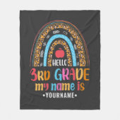 Hello Third Grade My Name is...Back to School Gift Fleecedecke (Vorderseite)