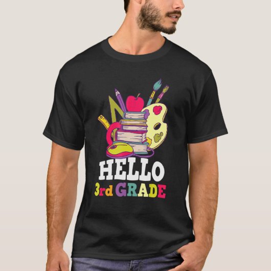 Hello Third Grade Niedlich 3. Klasse 1 T-Shirt (Vorderseite)