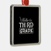 Hello Third Grade Ornament Aus Metall (Rechts)