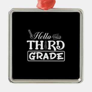 Hello Third Grade Ornament Aus Metall