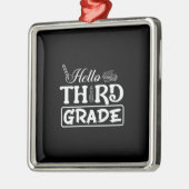 Hello Third Grade Ornament Aus Metall (Links)