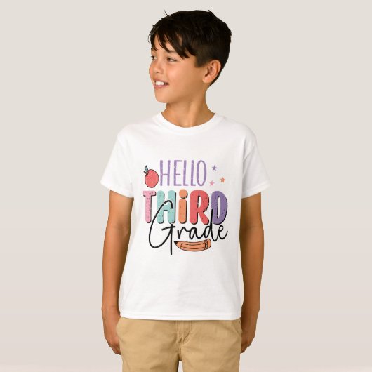 Hello Third Grade T-Shirt (Vorne ganz)