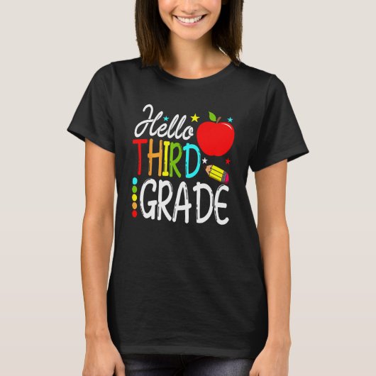 Hello Third Grade Team 3rd Grade Back To School Te T-Shirt (Vorderseite)