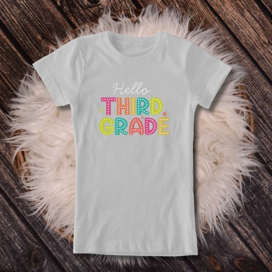 Hello Third Grade Zurück zur Schule Niedliche Mädc T-Shirt