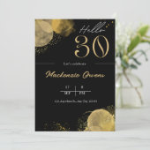 Hello Thirty 30. Geburtstag Einladung (Stehend Vorderseite)
