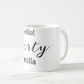 Hello thirty birthday name simple minimal elegant  kaffeetasse (VorderseiteRechts)