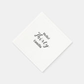 Hello thirty birthday name simple minimal elegant  serviette (Ecke)