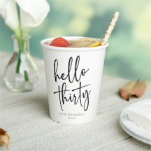 Hello Thirty Minimalistisch 30. Geburtstag Party