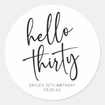 Hello Thirty Minimalistisch 30. Geburtstag Party