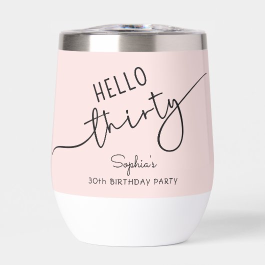 Hello Thirty Modern Script 30th Birthday  (Vorderseite)