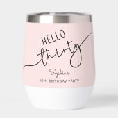 Hello Thirty Modern Script 30th Birthday  (Rückseite)