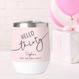 Hello Thirty Modern Script Birthday