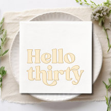 Hello Thirty Modern Typografie 30. Geburtstag