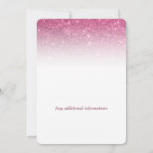 Hello Thirty Pink Glitzer 30. Geburtstag Einladung (Rückseite)