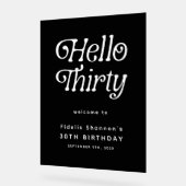 Hello Thirty Retro 30. Geburtstag Begrüßungszeiche Acrylschild (Winkel)