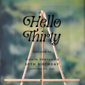 Hello Thirty Retro 30. Geburtstag Begrüßungszeiche Acrylschild (Neutral)