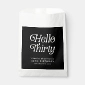 Hello Thirty Retro 30. Geburtstag Geschenktütchen (Vorderseite)