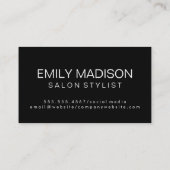 Hello Trendy Handwriting Watercolor Visitenkarte (Rückseite)