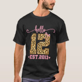 Hello Twelve Est 2013 12th Birthday Coquette Bow L T-Shirt (Vorderseite)