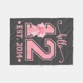 Hello Twelve Est 2014 12th Birthday Coquette 12 Ye Fleecedecke (Vorderseite (Horizontal))