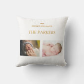 HELLO-Typografie Foto Collage Kinderzimmer Kissen (Rückseite)