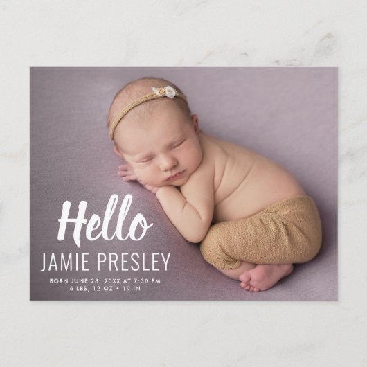 HELLO-Typografie Postkarte (Vorderseite)