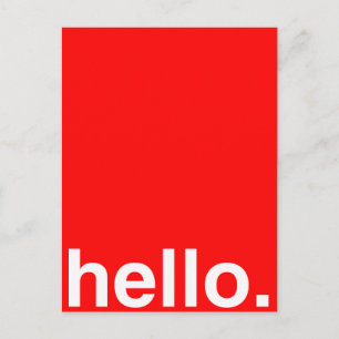 HELLO Typografy Greeting Postkarte