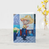 Hello Van Gogh Karte (Gelbe Blume)