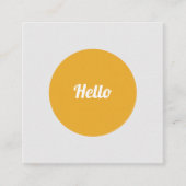 "Hello!" Visitenkarte (Vorderseite)