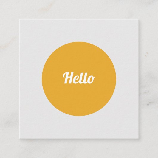 "Hello!" Visitenkarte (Vorderseite)