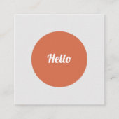 "Hello!" Visitenkarte (Vorderseite)