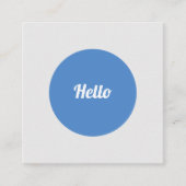 "Hello!" Visitenkarte (Vorderseite)