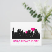 HELLO VON DER STADT POSTCARD POSTKARTE (Stehend Vorderseite)
