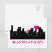 HELLO VON DER STADT POSTCARD POSTKARTE (Vorne/Hinten)