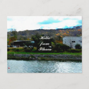 HELLO VON ITHACA Postkarte