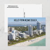 HELLO VON MIAMI BEACH FLORIDA POSTCARD POSTCARD POSTKARTE (Vorne/Hinten)
