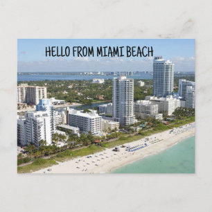 HELLO VON MIAMI BEACH FLORIDA POSTCARD POSTCARD POSTKARTE