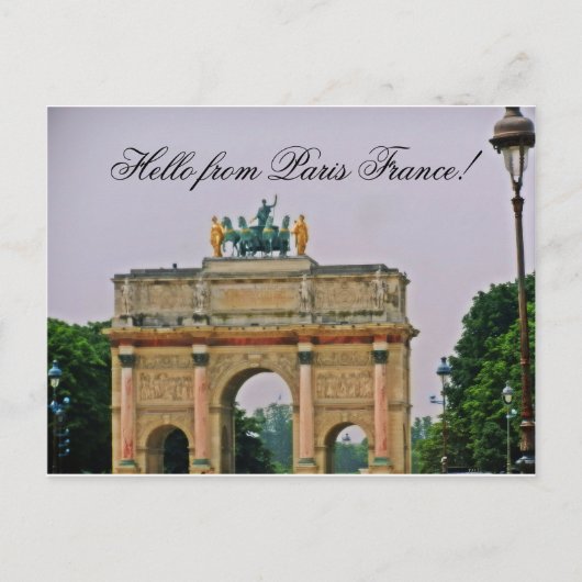 HELLO VON PARIS Postkarte (Vorderseite)
