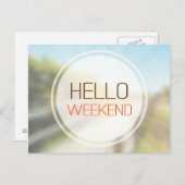 Hello Weekend 2 Postkarte (Vorne/Hinten)