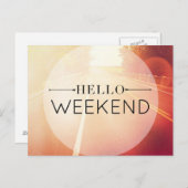 Hello Weekend 3 Postkarte (Vorne/Hinten)